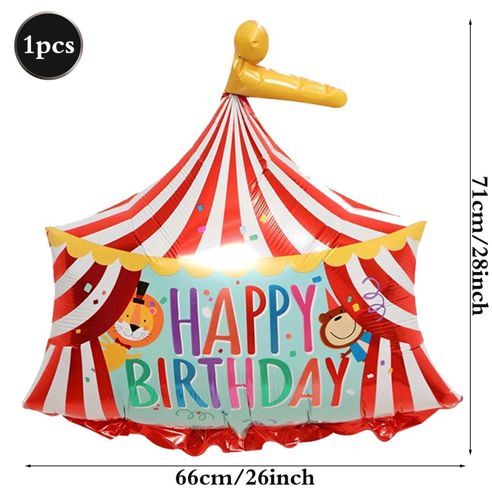 Circus Theme Party Supplies Carnival Animal Paper Plates Cups Tablecloth Balloons Clown Kids Birthday Decor Baby Shower Favors
