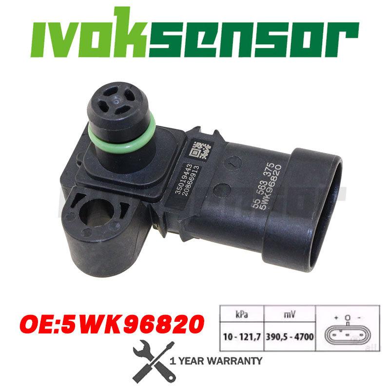 55563375 5WK96820Z MAP Sensor Manifold Absolute Intake Air Boost Pressure For CHEVROLET CHEVY CRUZE LACETTI NUBIRA 1.6 1.8 2.0