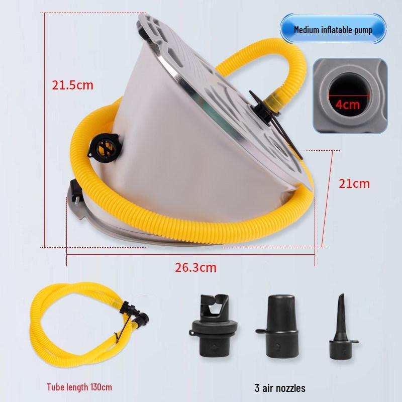 Inflatable Rubber Boat with Foot Pump for Fishing, Mattress, or Paddle Board