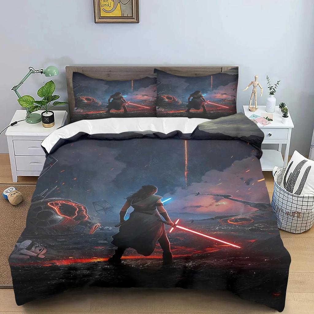 Classic S-star W-wars duvet cover and pillowcase, teen and adult bedding set, home bedroom decoration, gift for boys and girls