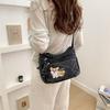 Vintage Denim Bag Crossbody Bag Women's Large Capacity Multi-Pocket Lightweight Shoulder Bag