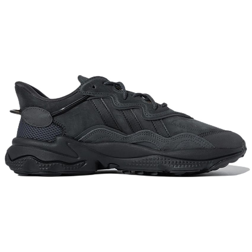 Adidas Originals Ozweego Casual Retro Fabric Shock Absorbing Durable Breathable Low Top Running Shoes Unisex Sneaker Dark-Gray GY9926
