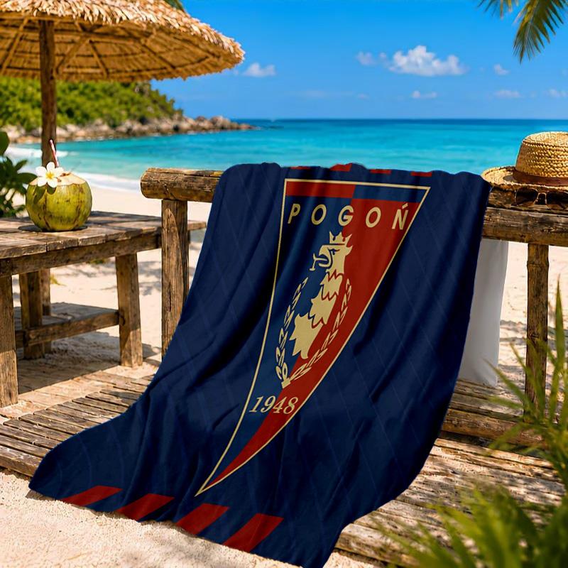 Pogoń Football Crest Beach Towel, Quick-drying, Easy to Care for, Suitable for Both Fitness and Beach Vacations,Sports Essential