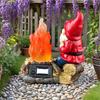 Solar Torch Dwarf Ornament Courtyard Simulation Fire Pile With Light Ornament Outdoor Garden Decoration Ornament