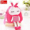 Striped Pink Bunny Cartoon Animal Plush Children Backpack For Toddler Use School