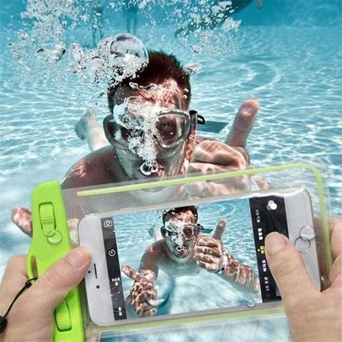 Universal Waterproof Pouch - E.F.CONNECTION - for Smartphone iPhone Xiaomi Redmi Samsung OPPO Huawei - Black