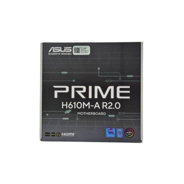 Asus Prime H610M-A R2.0 Motherboard H610 LGA1700 DDR5 micro-ATX PCIe 4.0 Aura Sync