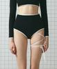 VINAJ Cross Ribbon Line High Bikini Panties (Black)