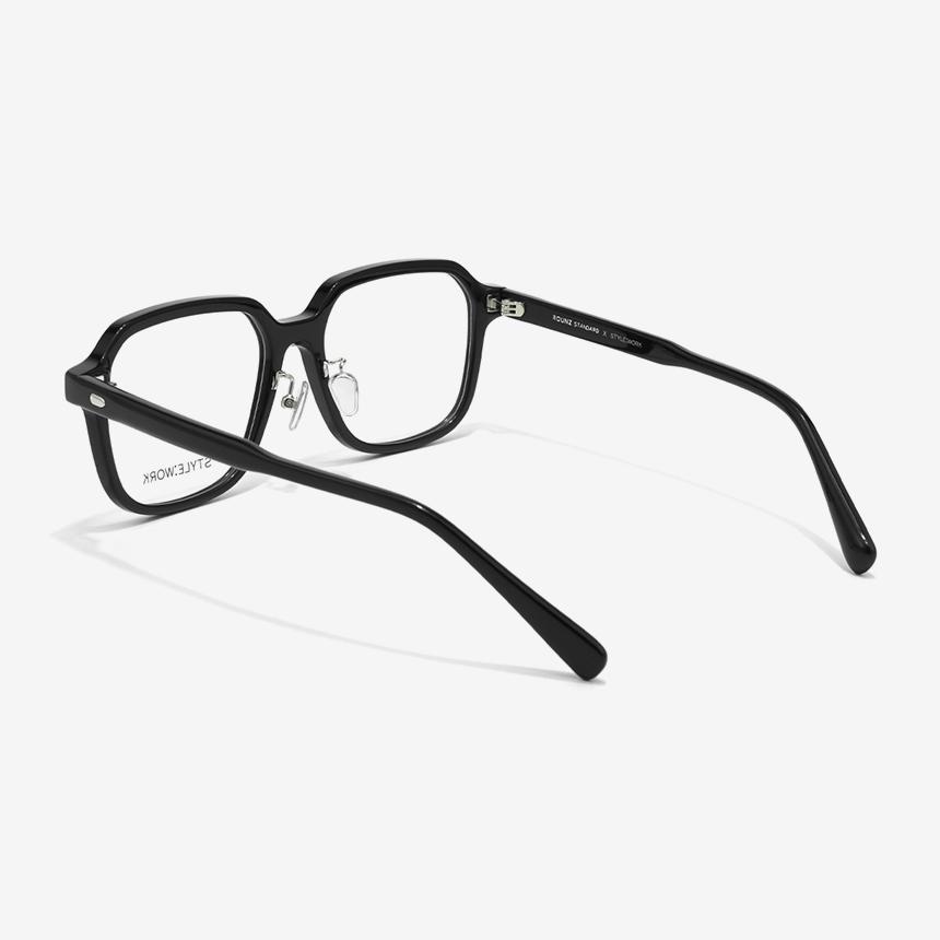 Seutailwokeu Rs Horn 03 Black_Black Big Size Geek Chic Eyeglass Frames