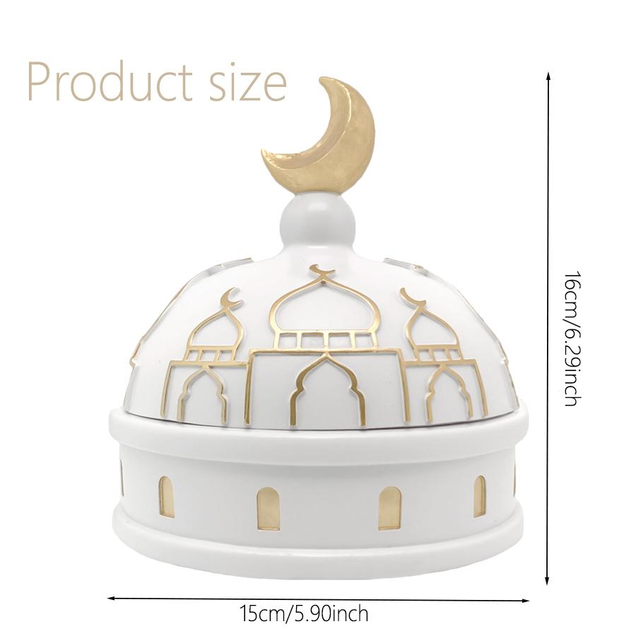 1 szt. Ramadan Muzułmański Kopuła Kaaby Meczet Islamska Ozdoba na Biurko Stół Dekoracja Samochodu Rzemiosło Prezenty Świecznik