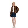 Women's Retro Striped Knit Cardigan - Unique, Stylish, Age-Reducing Outerwear for Autumn and Winter.