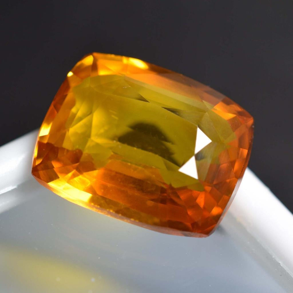 10.15 Carat Natural Yellow Sapphire Cushion Shape CERTIFIED Loose Gemstone
