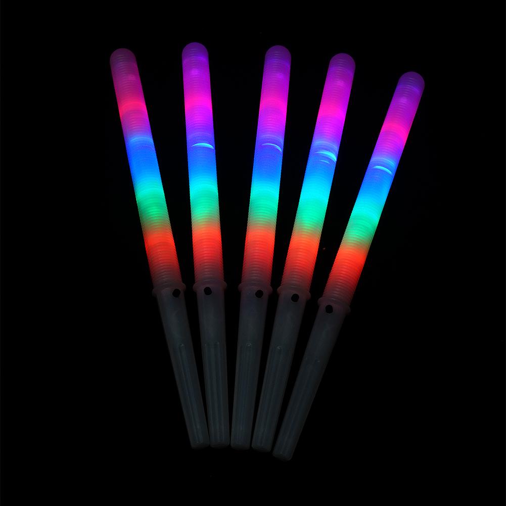 5/10pcs Colorful LED Glow Sticks Cotton Candy Cones Glowing Marshmallows Sticks  Reusable LED Cotton Candy Sticks Party Supply