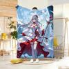 Anime MMoonS WitchS Throw Lightweight G Flannel Blanket Soft Skinfriendly for Summer Cooling