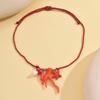 Modern Coral Ceramic Jewelry Necklace Adjustable Clavicle Chain Comfortable Wear Jewelry for Daily Use or Celebrations