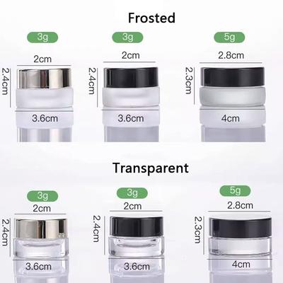 Black Gold Eye Cream Pots Mini Lip Balm Makeup Jar Transparent Frosted Empty Face Cream Packaging Bottle Cosmetic Container