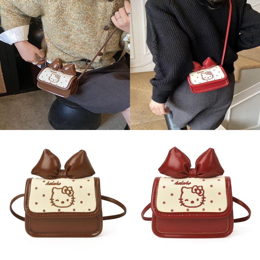 Hello Kitty Cartoon Pu Shoulder Bag For Women And Girls With Adjustable Strap