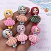 6PCS Resin Colorful Cartoon Lovey Short Hair Girl Princess Flatback Stone Figurine Scrapbook DIY Embellishment Accessorie Crafts
