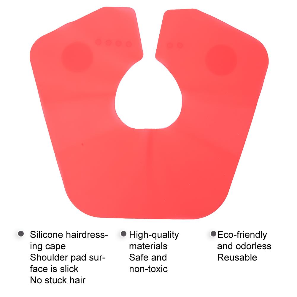 Professional Silicone Hair Cutting Dyeing Cape Home Barber Shop Hairdressing ShawlL Red
