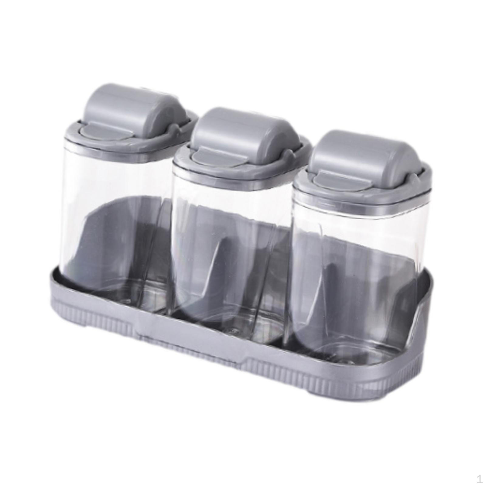 

, Контейнер для приправ, Банка с крышкой, для хранения и подачи, Бутылка, Хранение на кухне 3 gray