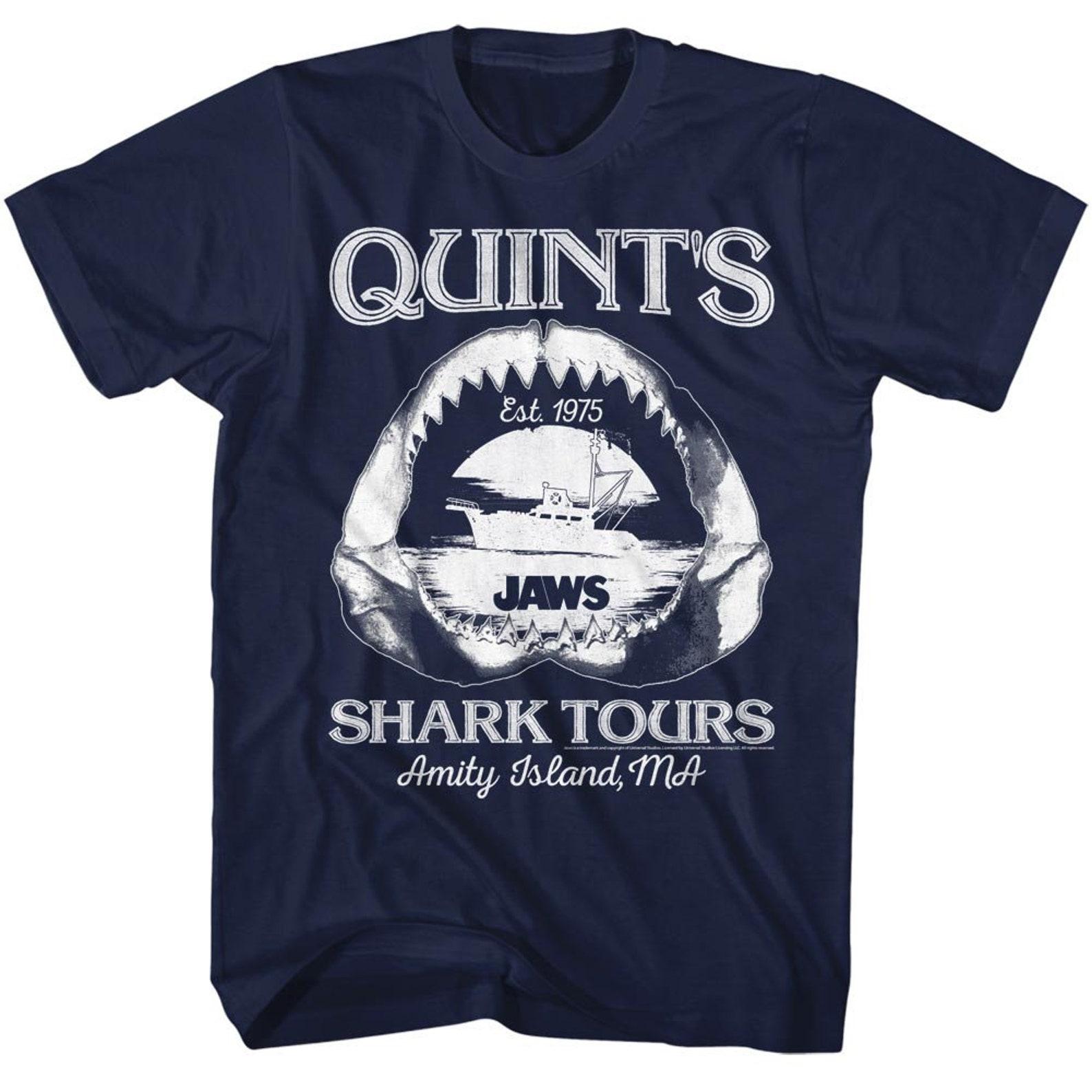 Jaws Shark Tours Navy Adult T-Shirt 3XL