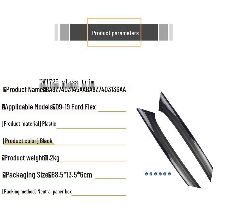 Windshield Exterior Trim Strip BA8Z7403145AA for 2009-2019 Ford