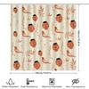Rustic Ladybug Bird Shower Curtain For Bathroom Decor Peach Color Shaggy Fabric Waterproof Bath Mats 72 X 72 Inches (180X180Cm)