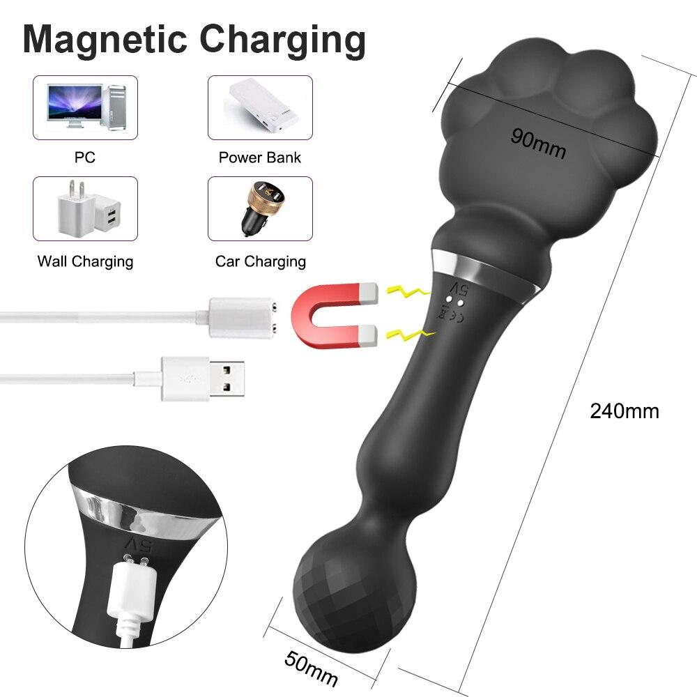 EMS Electric Shocker Vibrator AV Magic Wand Sex Toys for Women Clitoris Stimulator Dildos G-Spot Massager Goods for Adults 18