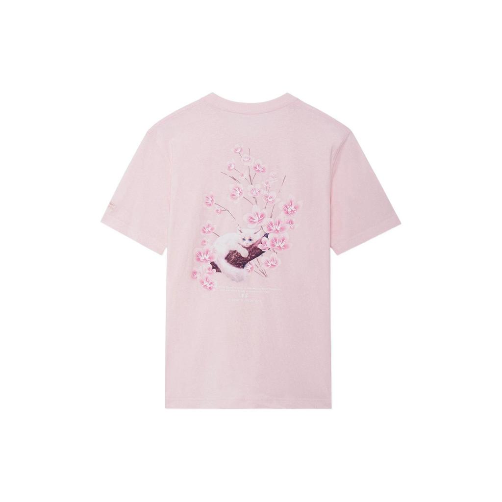 Li Ning Sports Trendy Collection T Shirt Unisex New Light Pink AHSS917-2