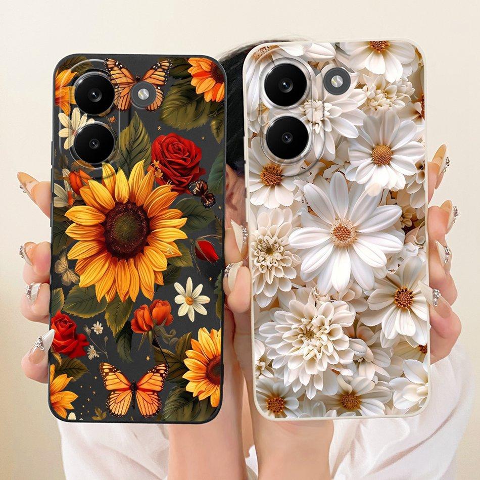 For Xiaomi Poco X8 Pro / X8 Pro Max Cute Cat Flower Cartoon Phone Case For Poco X8Pro X 8 Pro Max 5G Soft Silicone Cover Bumpers