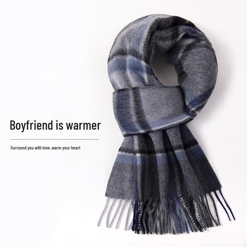 PLAYSISTER Men's Premium Winter 100% Wool Scarf