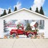 Classic Christmas backdrop for a large garage door, New Year's party backdrop, winter scene, decorative banner4715
