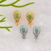 S925 Sterling Silver Geometric Pendant Clasp for DIY Pearl/Jade Setting