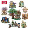 LOZ Bloques Juguete de Construcción DIY Cabina Árbol Casa de Ciudad Casa de Madera Brinquedos Bloques de Plástico Niña Regalo de Año Nuevo Regalo de Navidad