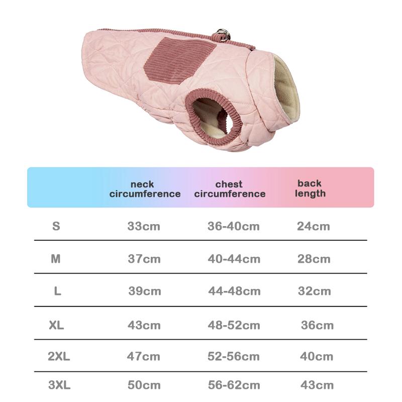 

Autumn Winter Dog Cotton Clothing Diamond Grid Splicing Thick Warm Dog Jacket Waterproof And Windproof Dog Clothes Vest S