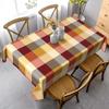 1 Stück Karierter Herbst-Rechteckiger Tischdecke in Rötlich-Braun, Hergestellt aus Polyester, Geeignet für Küche Esstisch, Kleine Tischdecke Ideal für Partys An