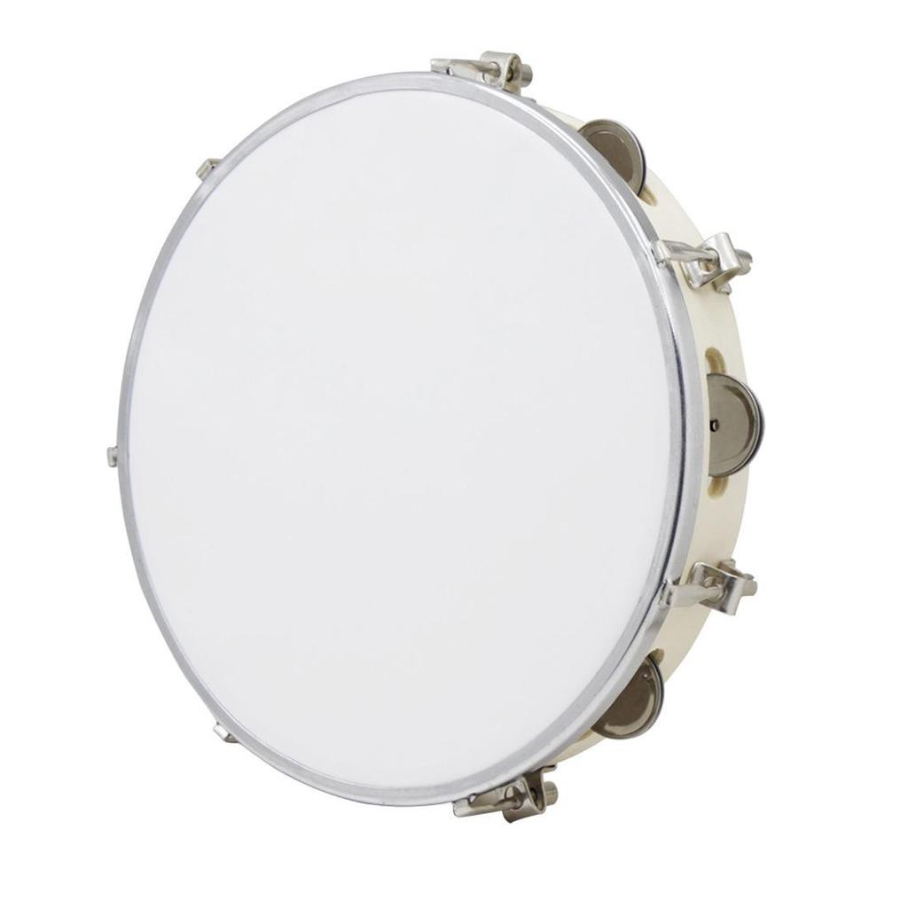 10-Inch Wooden Hand-Shaken Tambourine Drum for Children's Dance and Early Education Orff Percussion Instruments