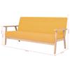 Vidaxl 3-Osobowa Sofa Tapicerowana, Żółta