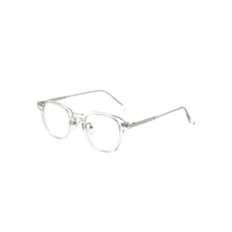 Unisex Retro Square Color Fashion Glasses Black-gray