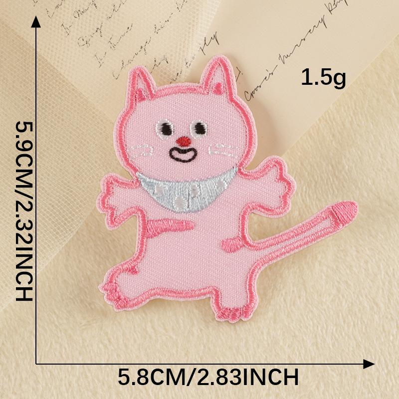 Original Embroidery Label Embroidery Sticker Badge Cartoon Animal Series Clothing Accessories Self-adhesive Patch Cloth Sticker
