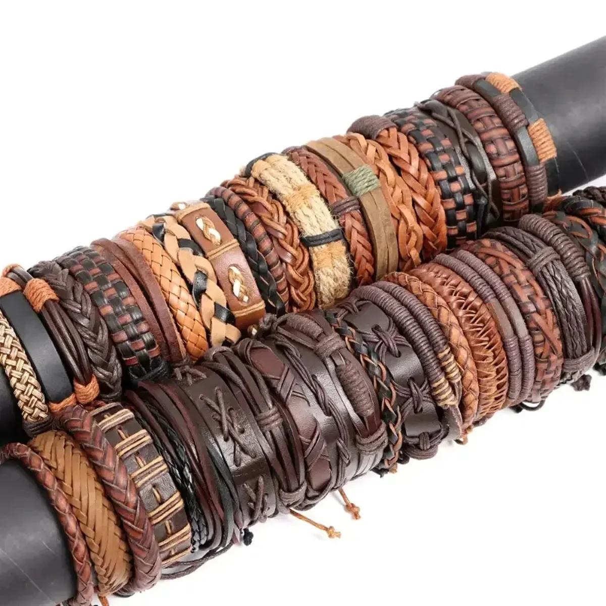 

5PCS Random Style Men s Women s Webbing, Rope,Leather Bracelet Classical Festive Women Gift(Including But Not Limited to Pic)