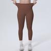 Thin Ice-like Skin-friendly Breathable Double-sided Brocade Solid Color Yoga Pants For Sports Running Fitness Yoga Clothes For Women