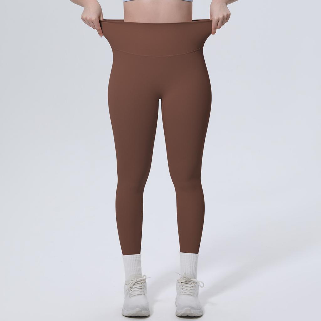 Thin Ice-like Skin-friendly Breathable Double-sided Brocade Solid Color Yoga Pants For Sports Running Fitness Yoga Clothes For Women