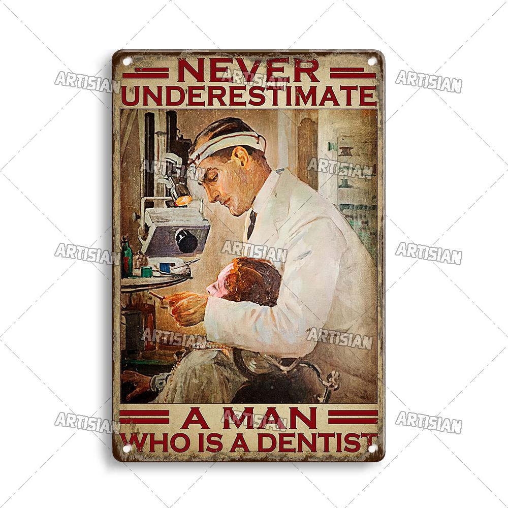 

Художественный медицинский металлический знак стоматологическая медсестра оловянный плакат ветеринарная клиника больница декоративная тарелка настенный декор гараж бар паб 7.8x11.8inch