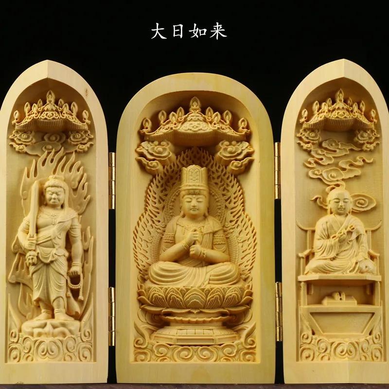 Boxwood Beautiful Hand-Carved Wooden Statue of the Thousand-Armed Guanyin Bodhisattva