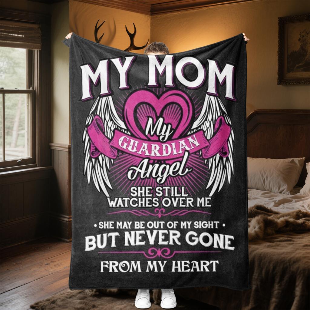 Mother Angel Plush Blanket Soft Comfortable All Seasons Perfect Sofa Office Naps Outdoor Travel Makes Great Gift