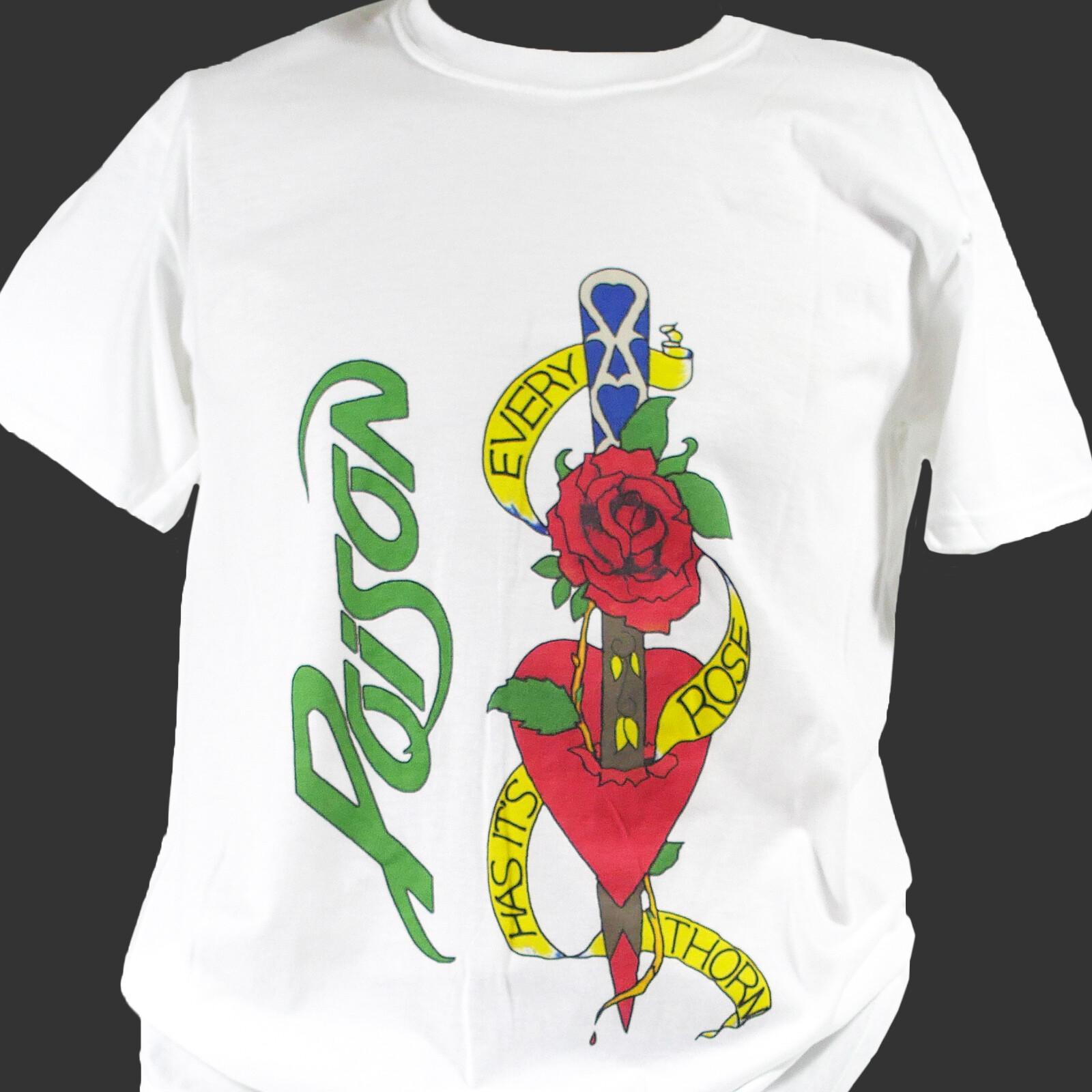 POISON METAL ROCK T-Shirt Mens Womens Tees Top unisex S-3XL S