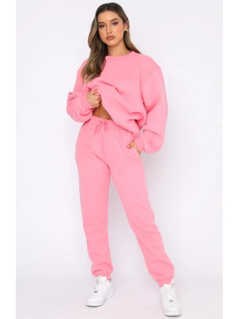 European Winter Women's Printed Hoodie & Pants Set