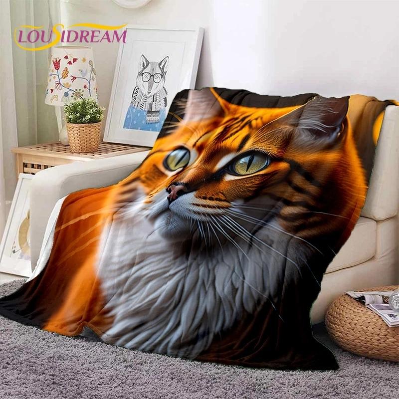 Persian Cat,Cute Calico Cat,Ragdoll Cartoon Soft Flannel Blanket for Beds Bedroom Sofa Picnic,Throw Blanket for Outdoors Leisure