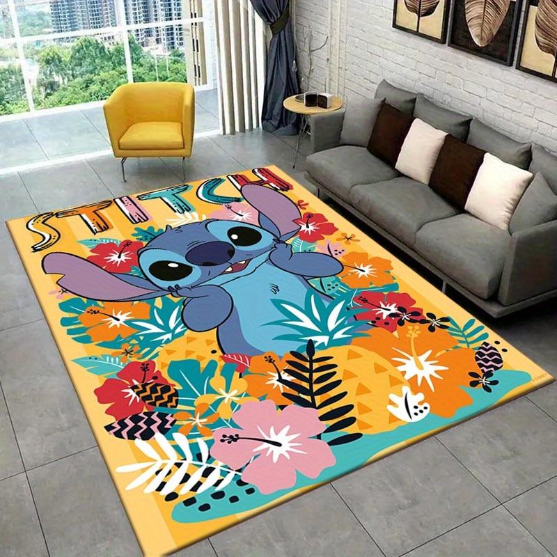 1pc Stitch Pattern Area Rug Soft Flannel Floor Mat for Living Room, Office, Bedroom and Carpet, Sofa Coffee Table Floor Mat
